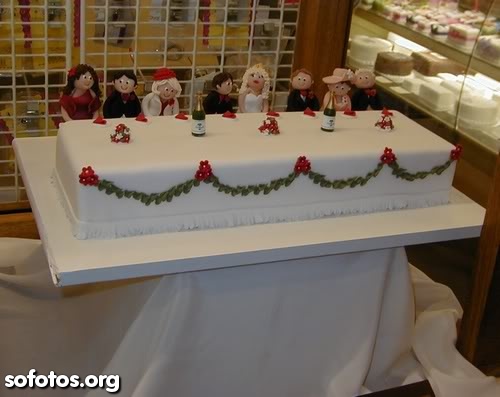 Bolo de casamento retangular