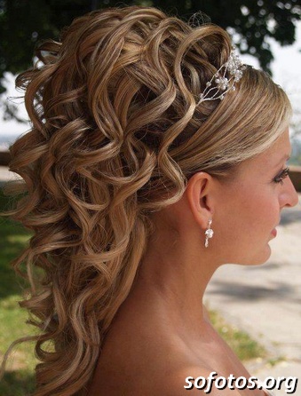 Penteado de noiva semi preso