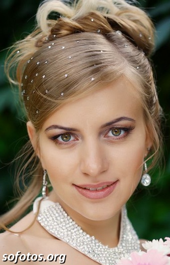 Penteado para noiva cabelo semi preso