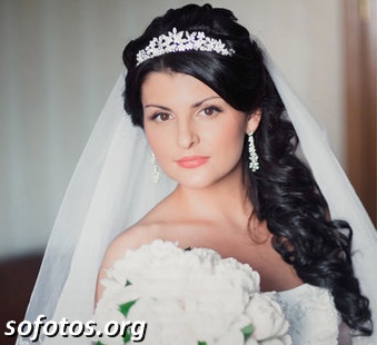 Penteado para noiva cabelo solto