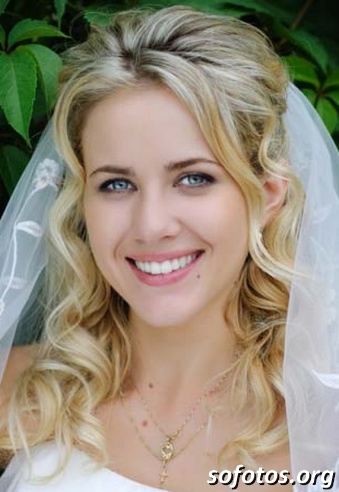 Penteado para noiva cabelo solto