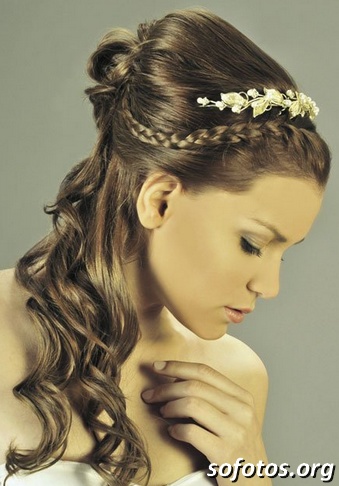 Penteado para noivas com trança