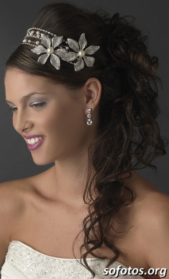 Penteados noiva com tiara