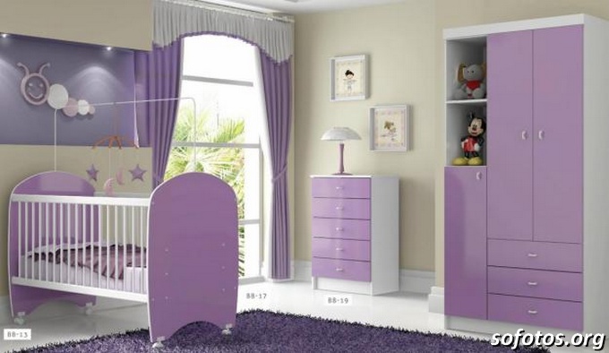 quarto de bebe feminino lilas
