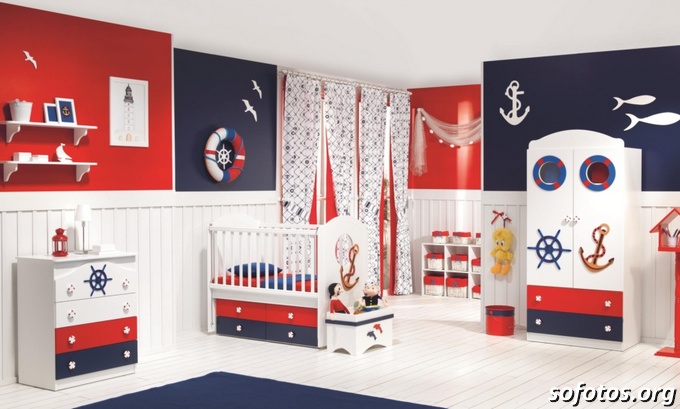 Quarto de bebê marinheiro