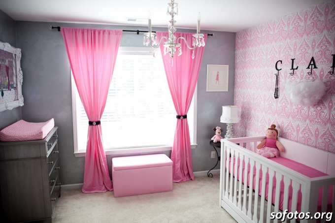 quarto de bebe pink
