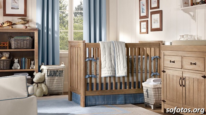 quarto de bebê rustico
