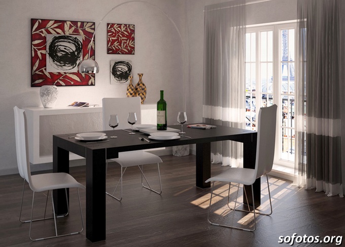 Sala de jantar decorada 43