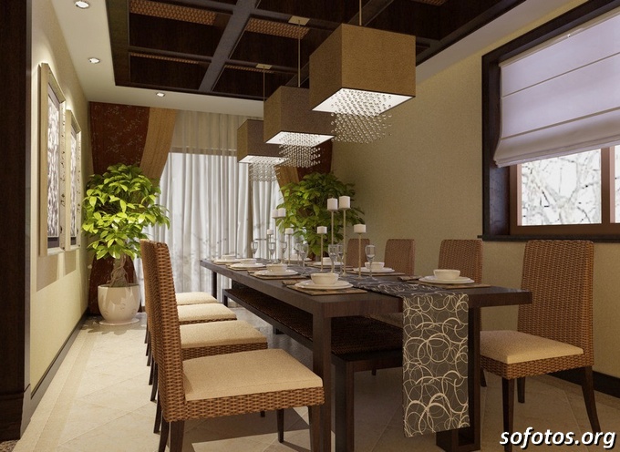 Sala de jantar decorada 50