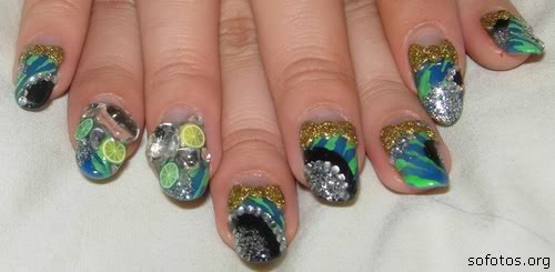 unhas com decoração