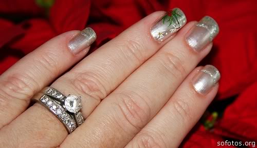 Unhas decoradas brilhantes