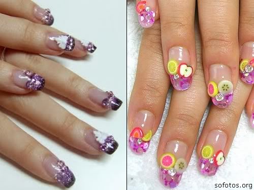 Unhas decoradas com frutas