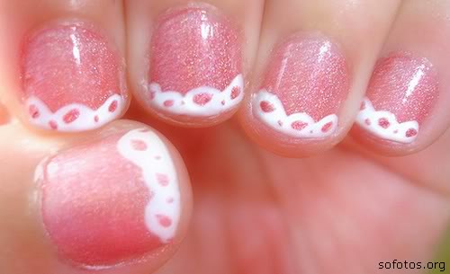Unhas decoradas com purpurina