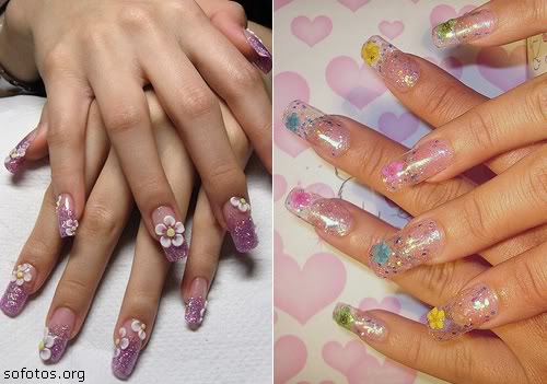 Unhas decoradas de gel