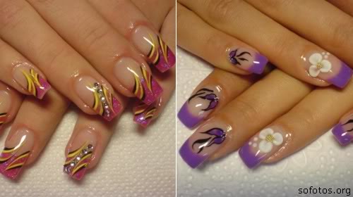 unhas decoradas de gel fotos