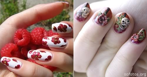 unhas decoradas delicadas
