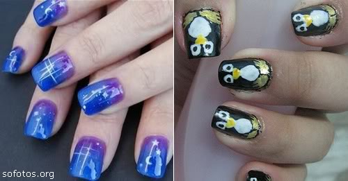 unhas decoradas escuras