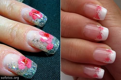 Unhas decoradas flores