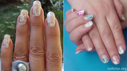 unhas decoradas noiva