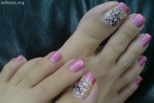 Unhas decoradas pés