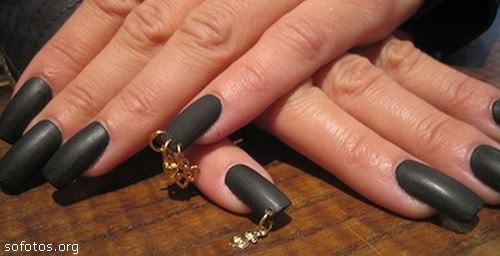Unhas decoradas preto