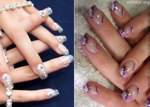 Unhas decoradas transparentes