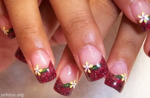 Unhas decoradas vermelho